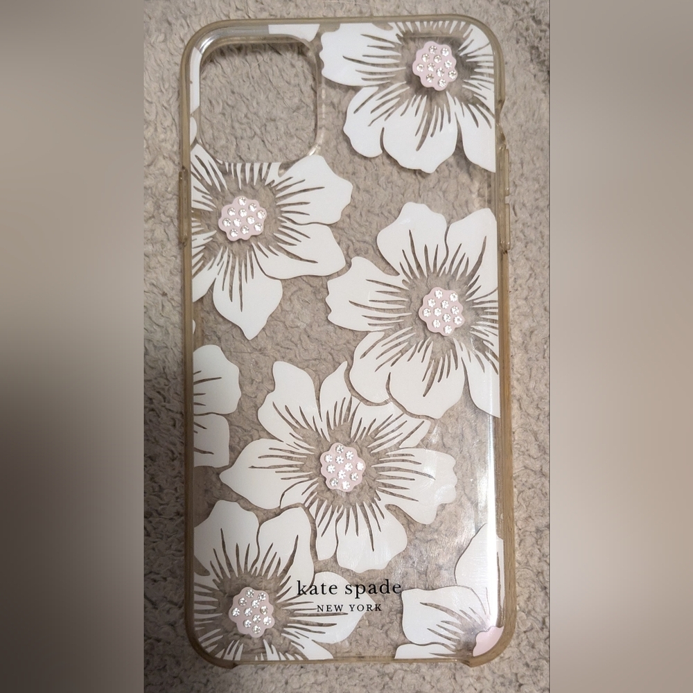 kate spade Floral Clear Phone Case - White and Pink